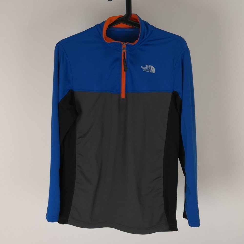 The North Face Kids Blue and Gray Long Sleeve Top LG (14-16)